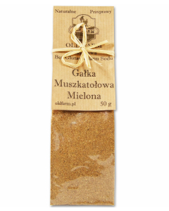 GAŁKA MUSZKATOŁOWA MIELONA 50 G MIELONY OWOC GAŁKI MUSZKATOŁOWEJ Z MUSZKATOŁOWCA